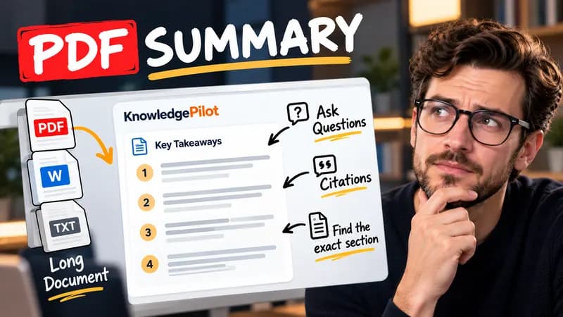 PDF summary with key takeaways | KnowledgePilot