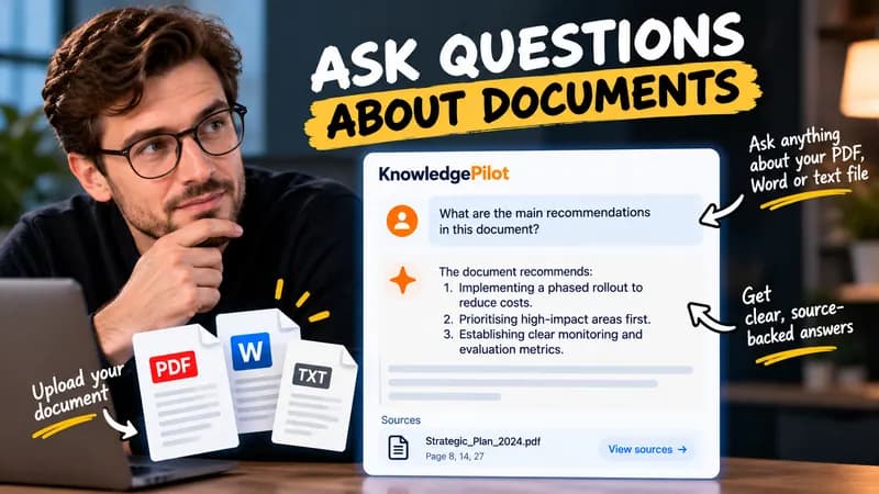 Ask questions about documents and get source-backed answers | KnowledgePilot