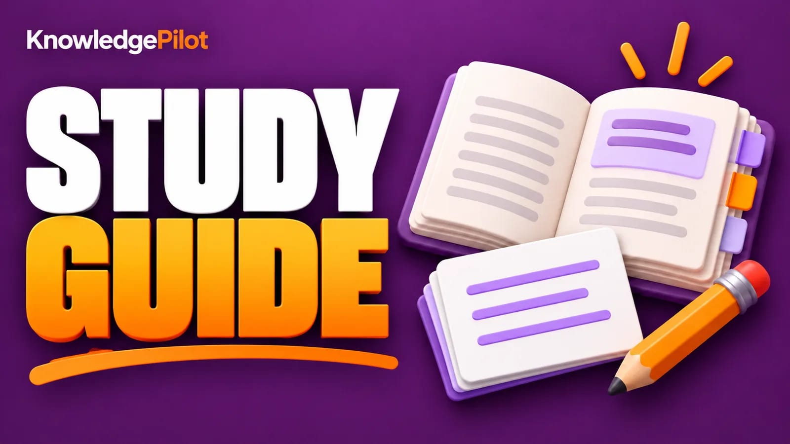 Study guide with organized notes, worked examples and recall-question cards.