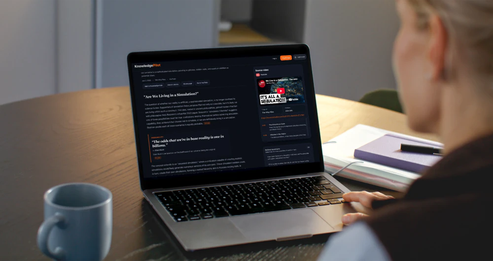 Video analysis and source player open on a laptop at a desk, by KnowledgePilot